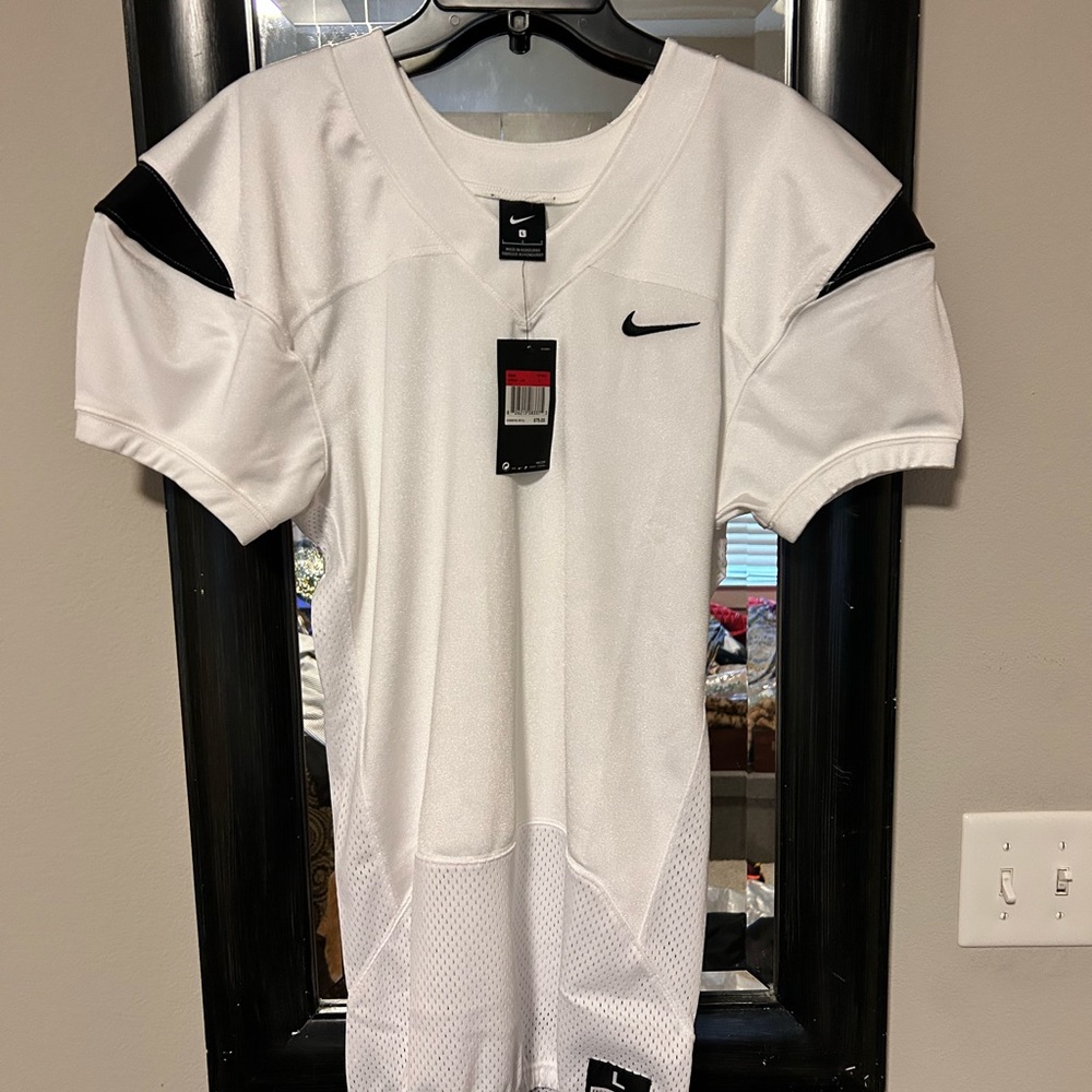 Nike Vapor Pro Men's Football Training Jersey LARGE White/Blk 845929-106